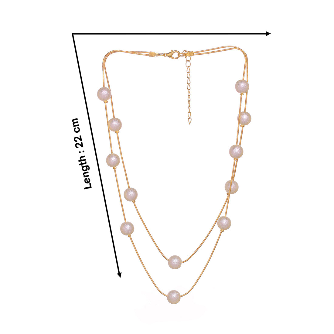 Double -Layered Pearl Gold-Toned Necklace