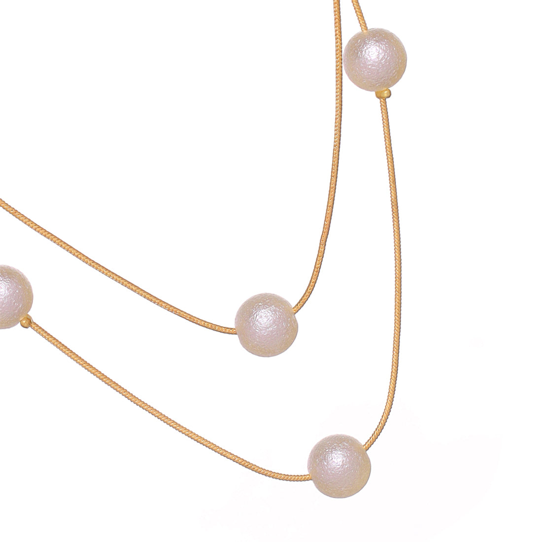 Double -Layered Pearl Gold-Toned Necklace