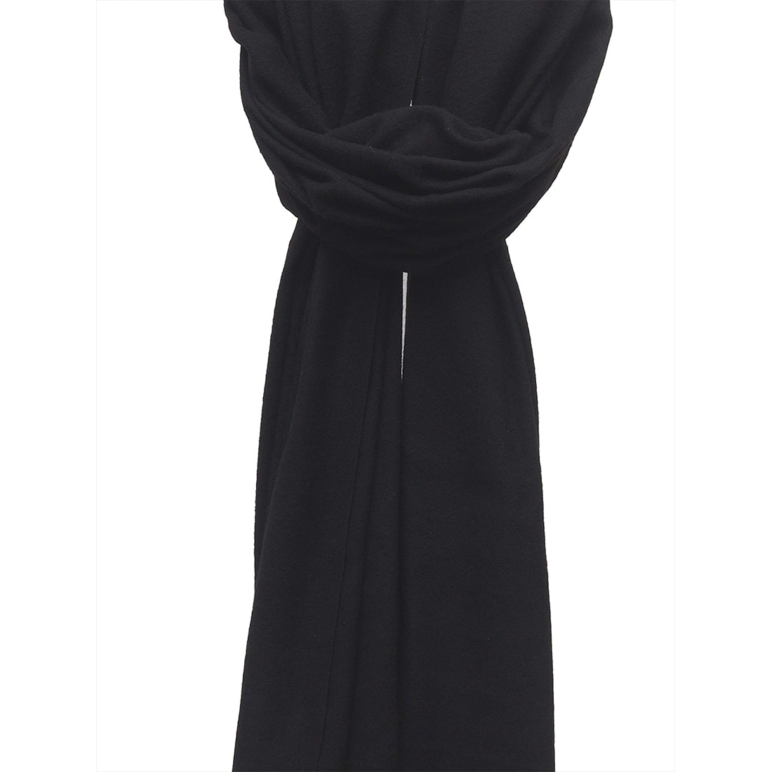 Ayesha Luxuriously soft black acrylic shawl, perfect for any occasion.