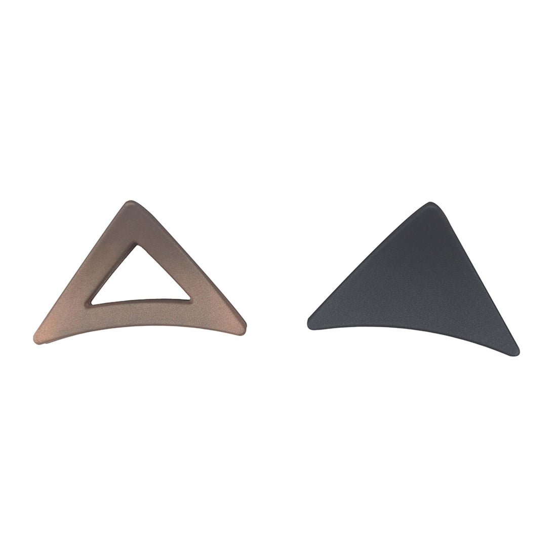 Ayesha Set of 2 Triangle Shaped Hair Clutches: Black and Brown