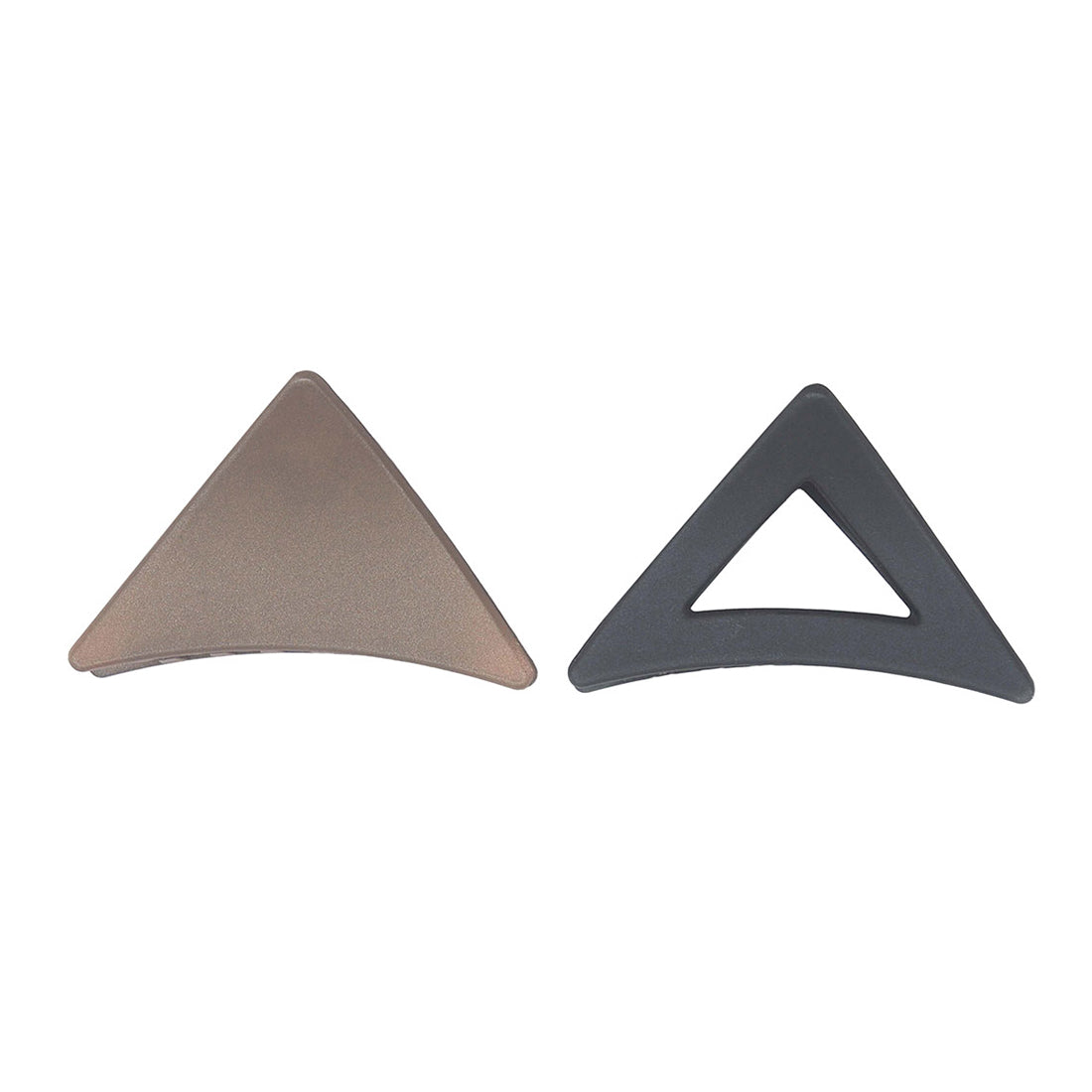 Ayesha Set of 2 Triangle Shaped Hair Clutches: Brown and Black
