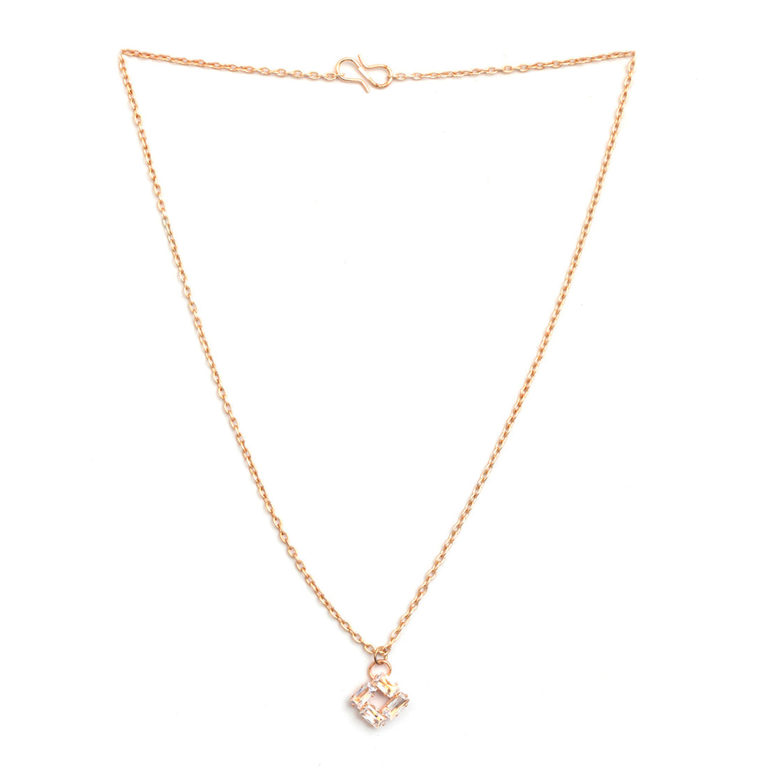 Elegant Rose Gold Diamonti Necklace