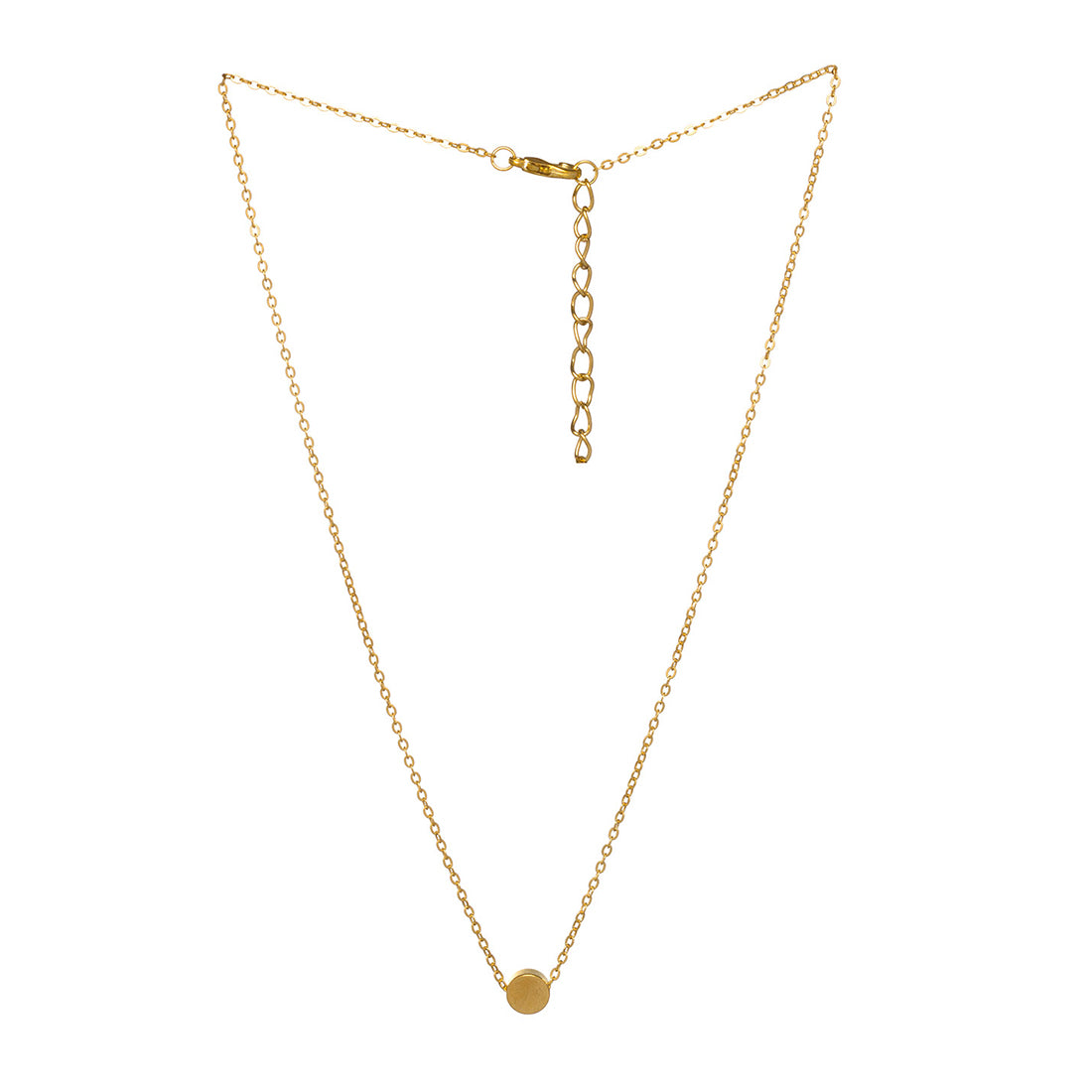 Gold-Toned Chain With Minimalist Circular Pendant
