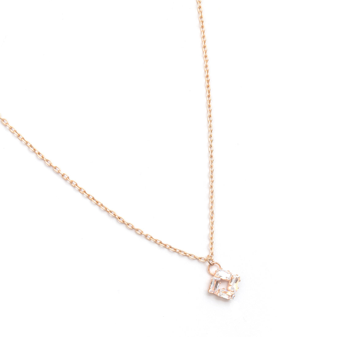 Elegant Rose Gold Diamonti Necklace