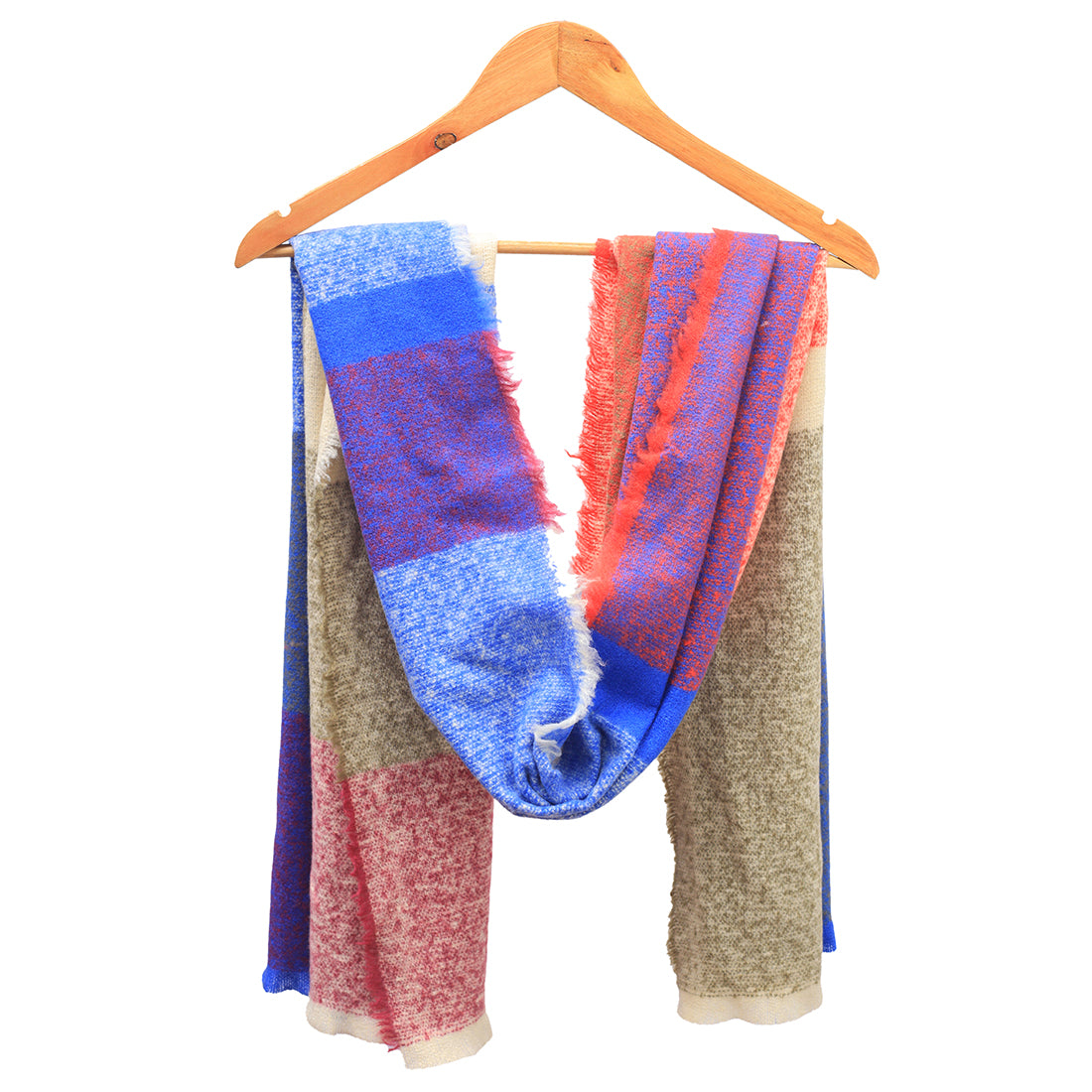 Geometric  Acrylic Multicolor Winter Scarf