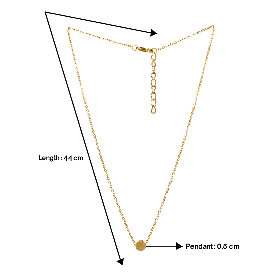 Gold-Toned Chain With Minimalist Circular Pendant