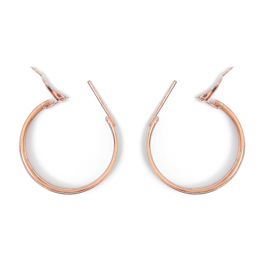 Stylish Triple Layer Rose Gold Hoop Earring