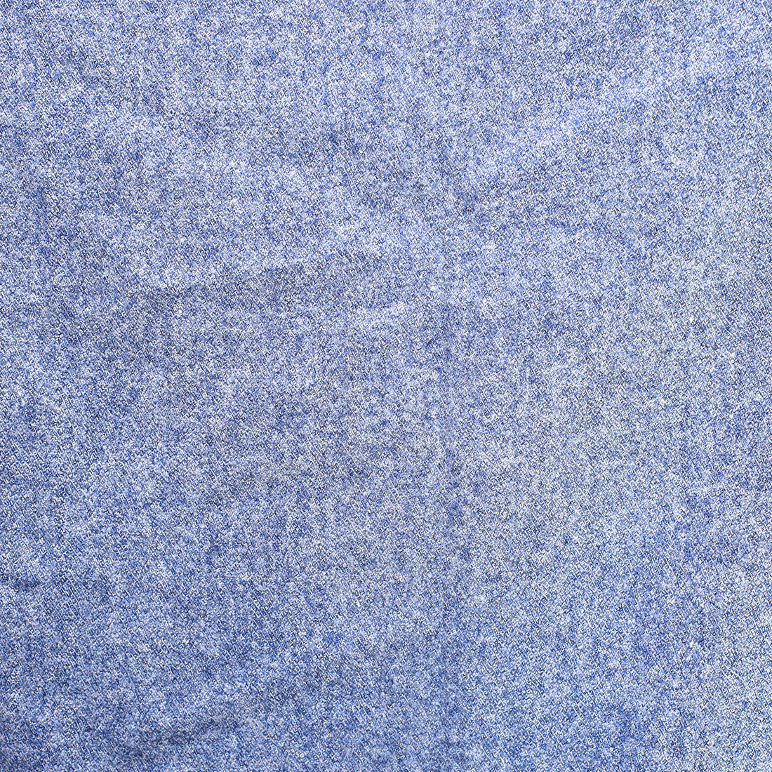 Blue Melange Winter Scarf With Fringes