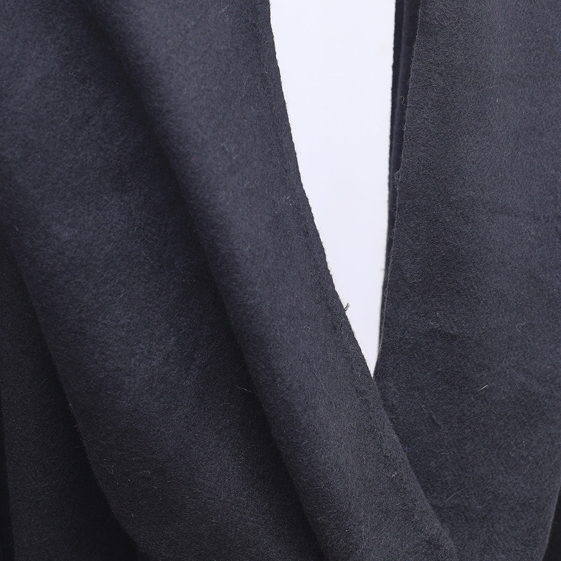 Ayesha Classic Black Winter Scarf With Fringes