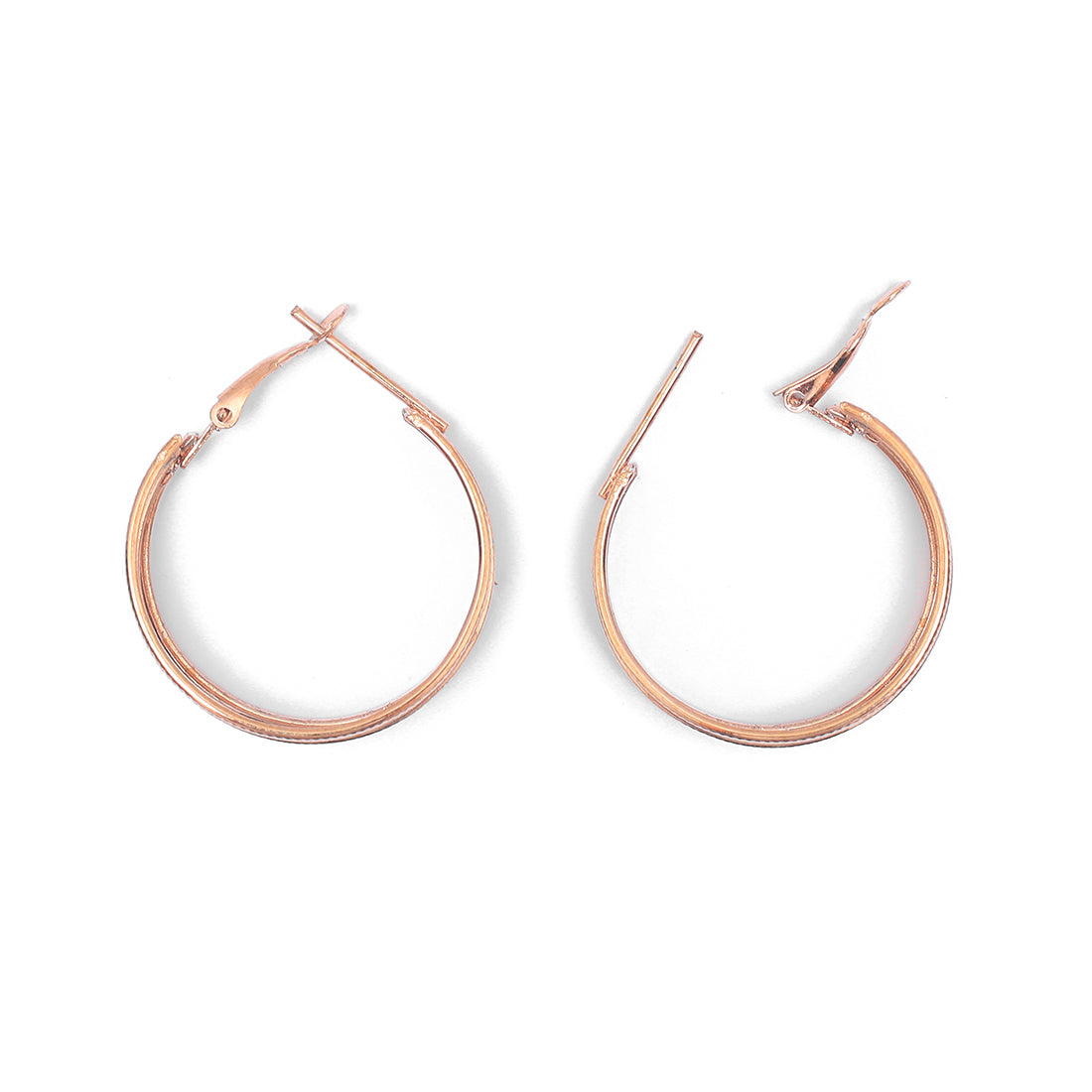 Stylish Triple Layer Rose Gold Hoop Earring