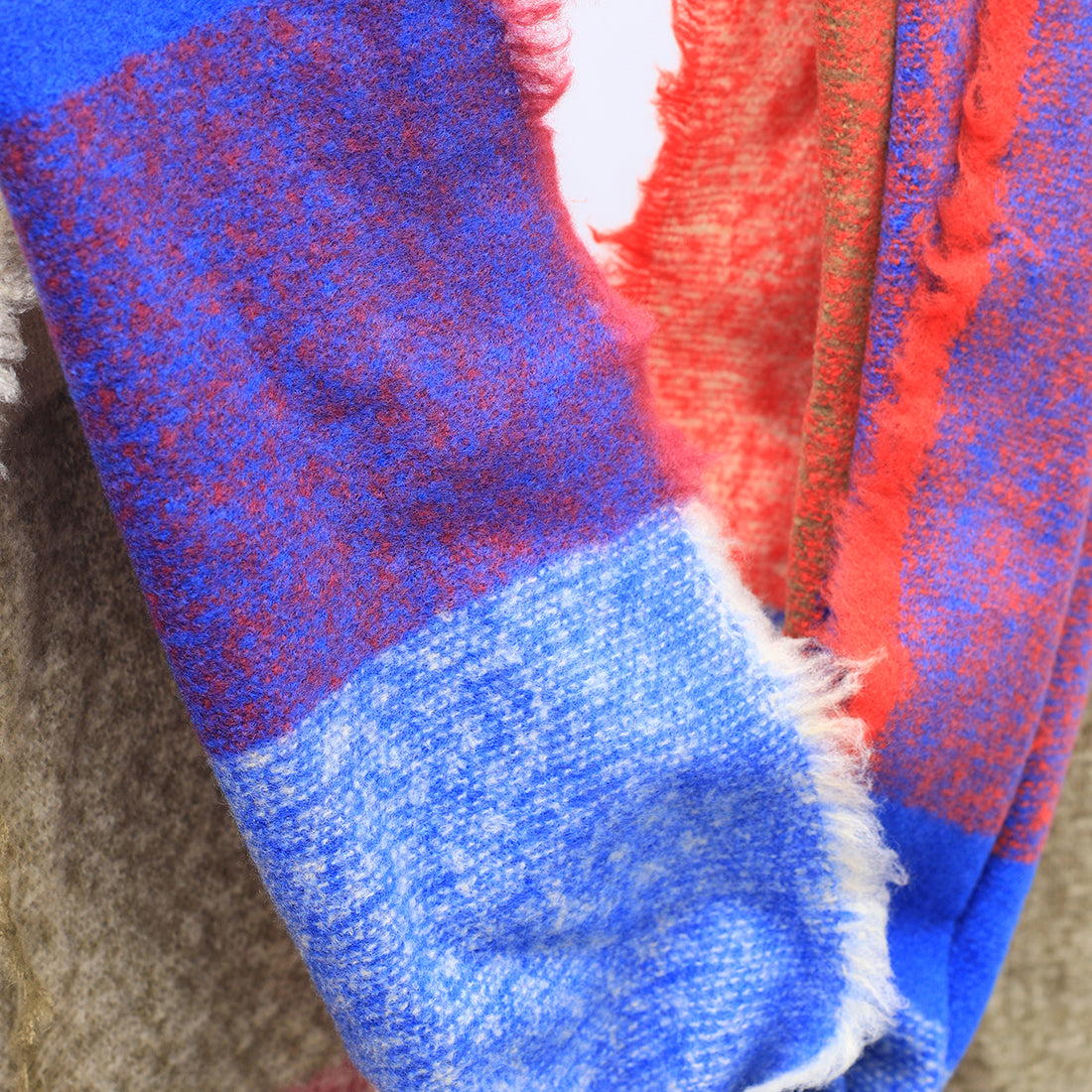 Geometric  Acrylic Multicolor Winter Scarf