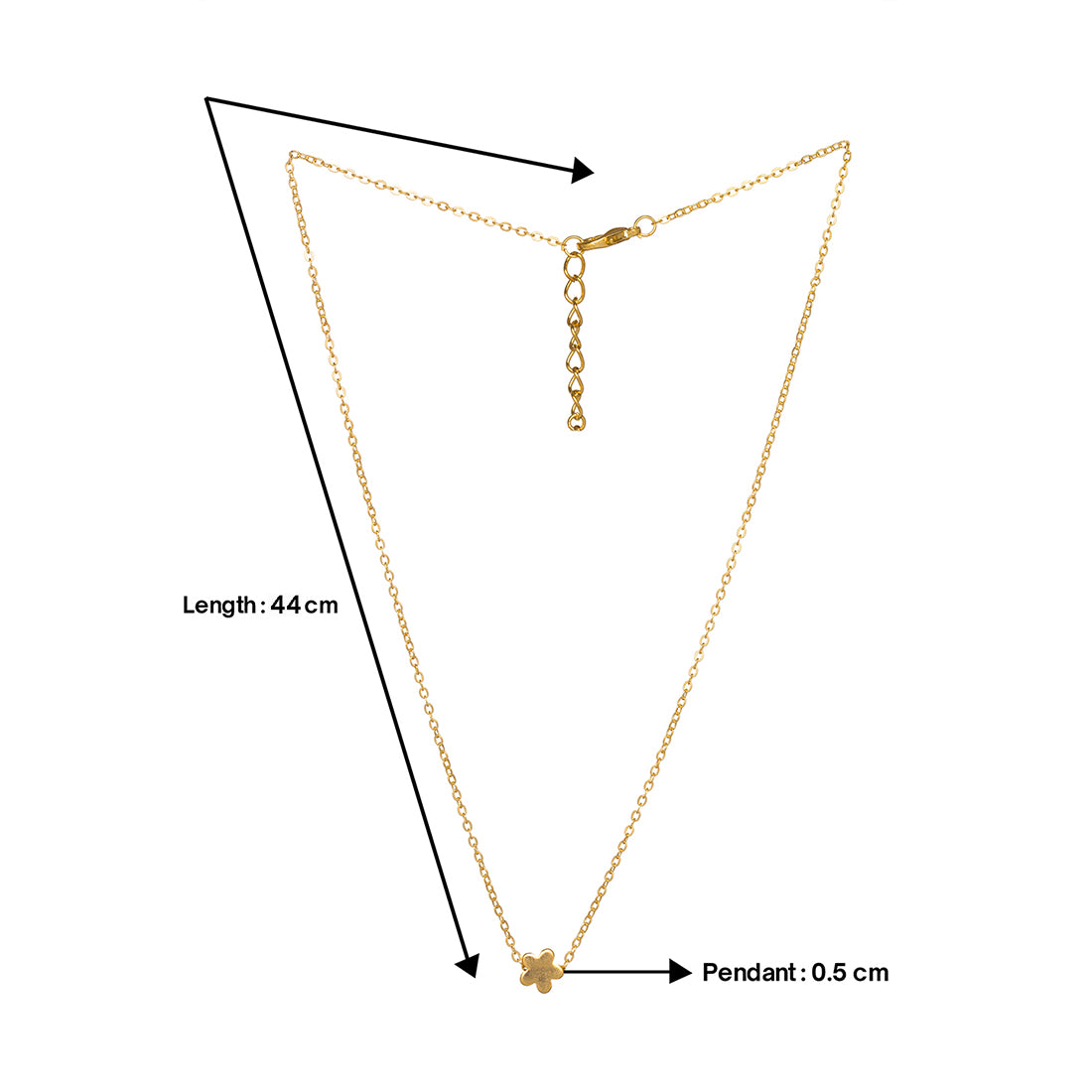 Gold-Toned Chain With Minimalist Flower Pendant