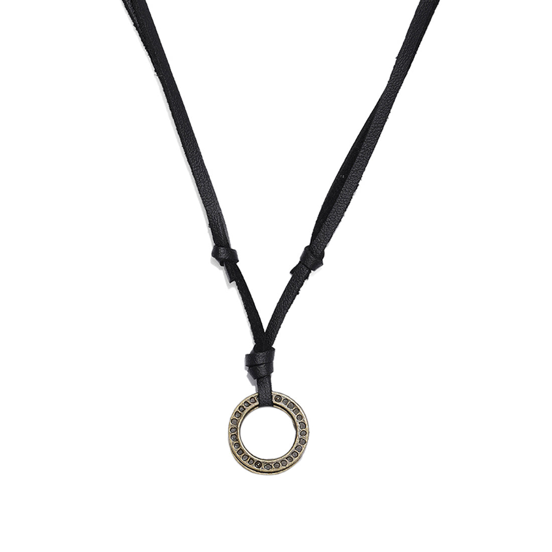 Metallic Circular Pendant Necklace
