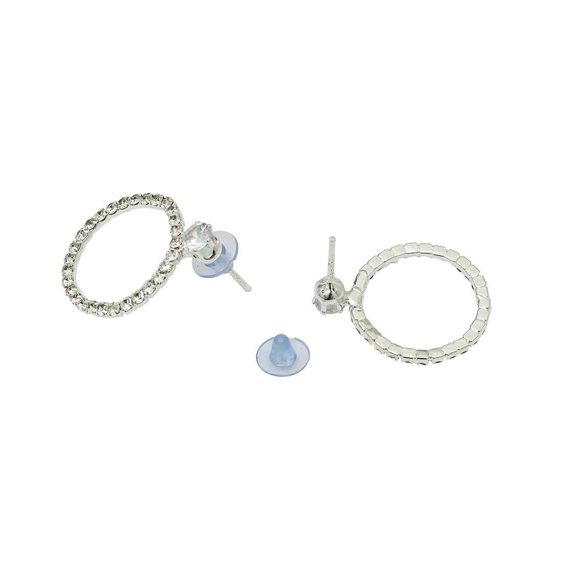 Set Of 2 Multi Color Circular And Tassels Diamonti Earrings.