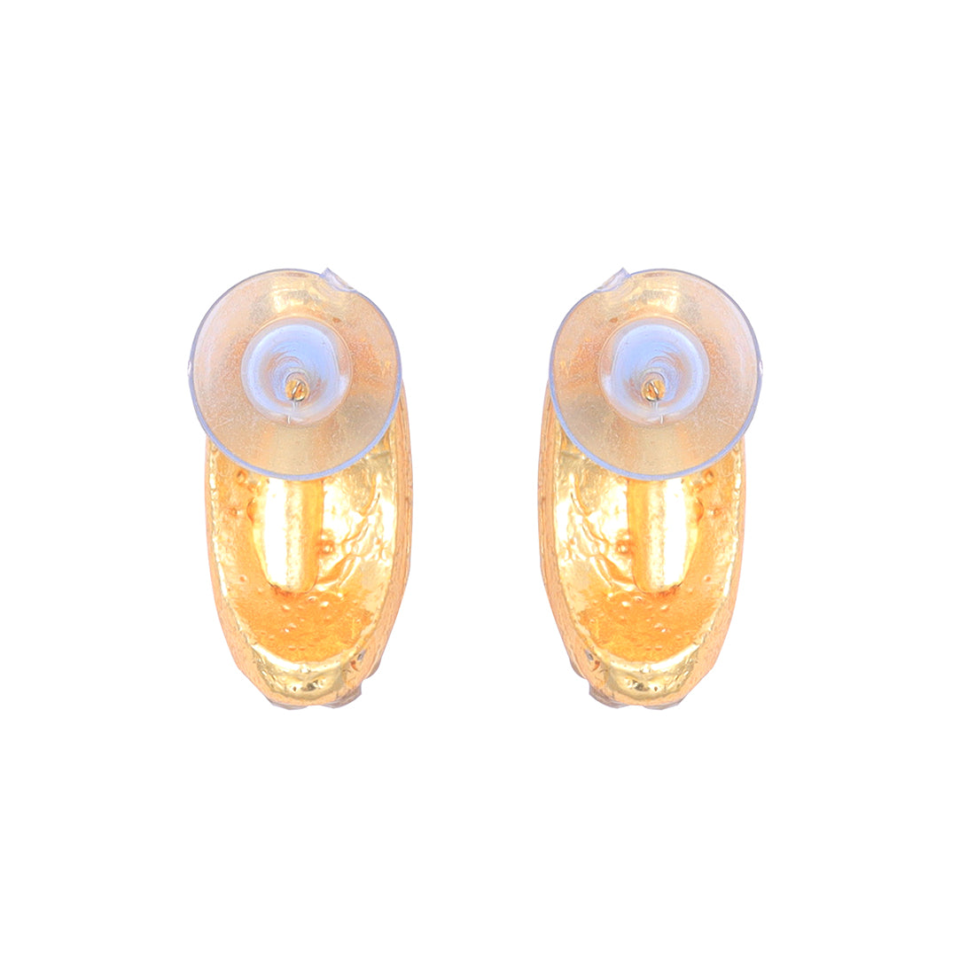 Gold-Toned Half Hoops With Diamante And Seed Pearls