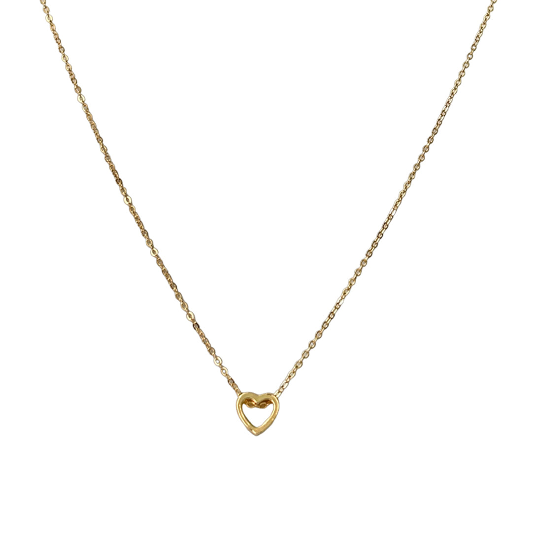 Heart Hollow Pendant Gold-Toned Necklace