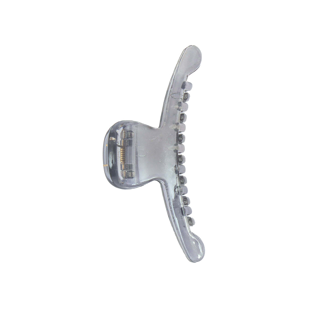 Chic Set Of Three Hair Clutches In Transparent, Tan, Green, And Grey Shades.