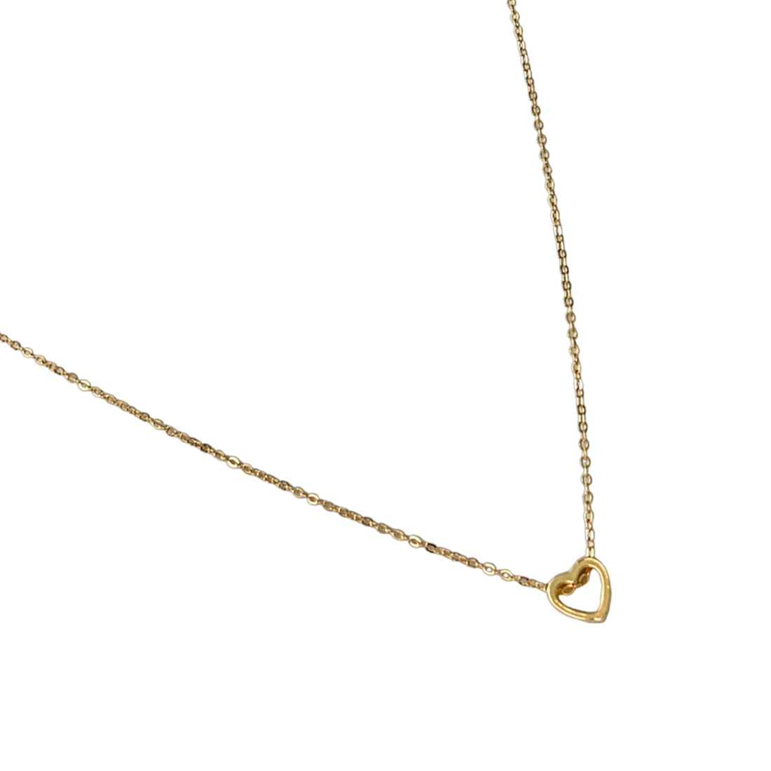 Heart Hollow Pendant Gold-Toned Necklace