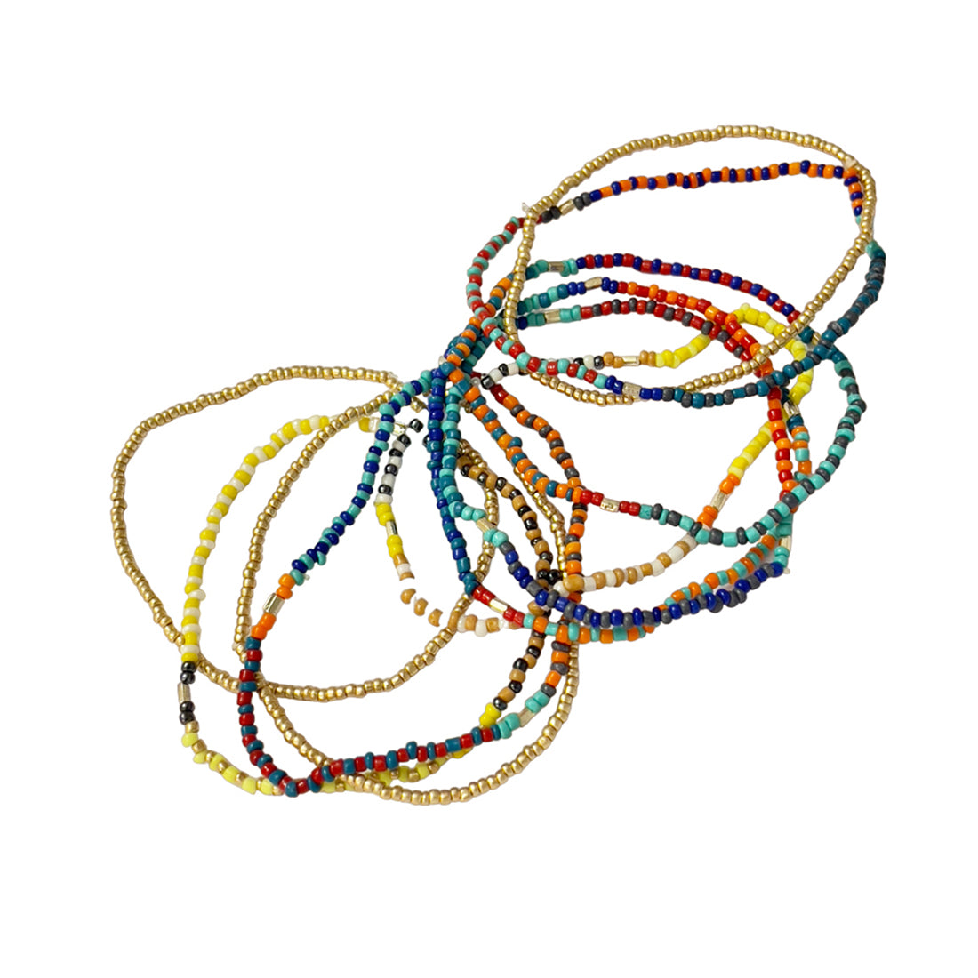 Multicolored Beaded Boho Multilayered Elastic Everyday wear Bracelet for Women