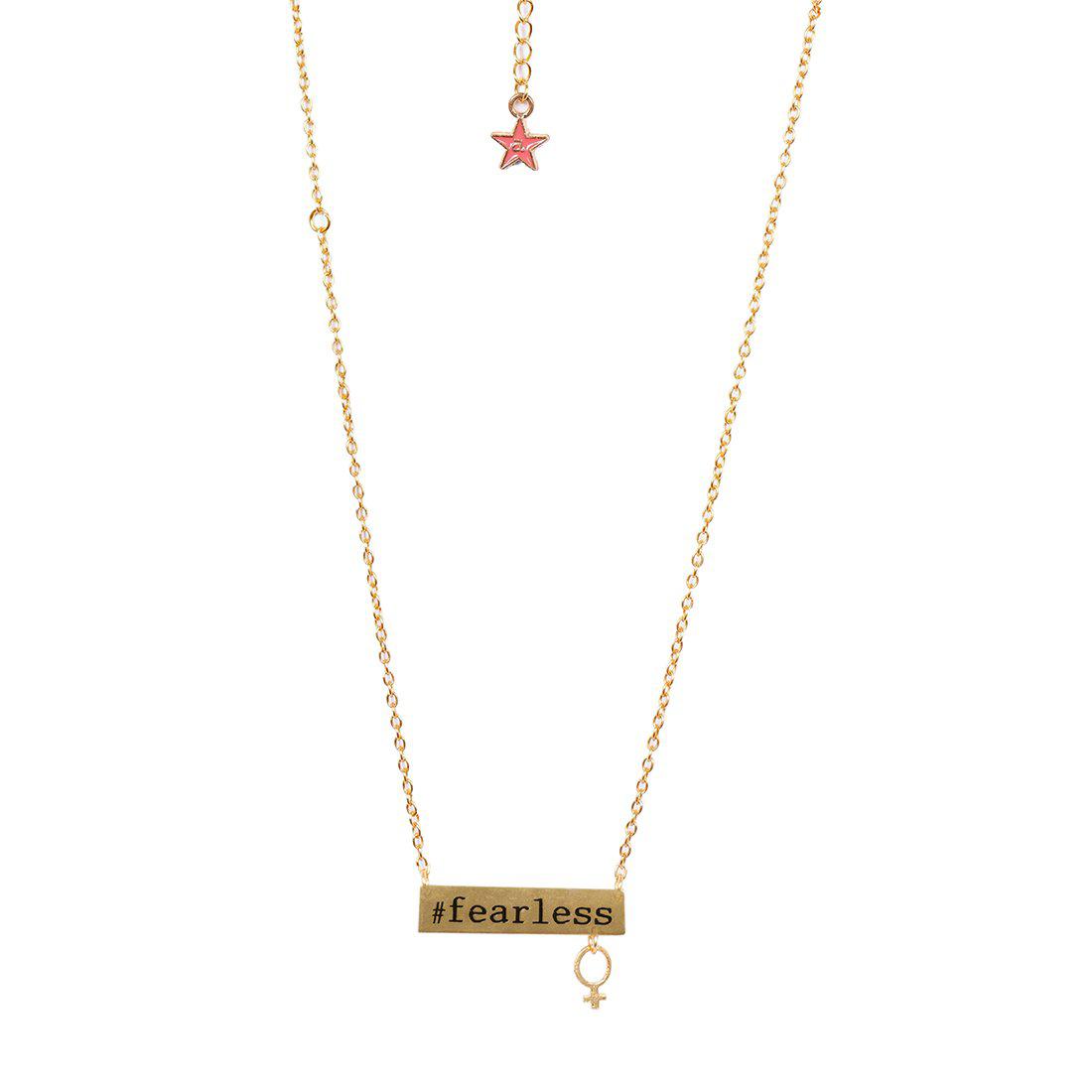FEARLESS CHAIN NECKLACE WITH GIRL CHARM