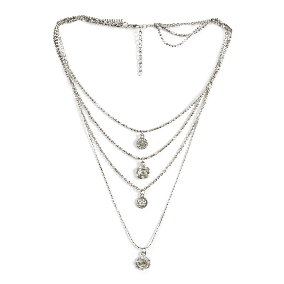 CHARM PENDANT STATEMENT LAYERED NECKLACE