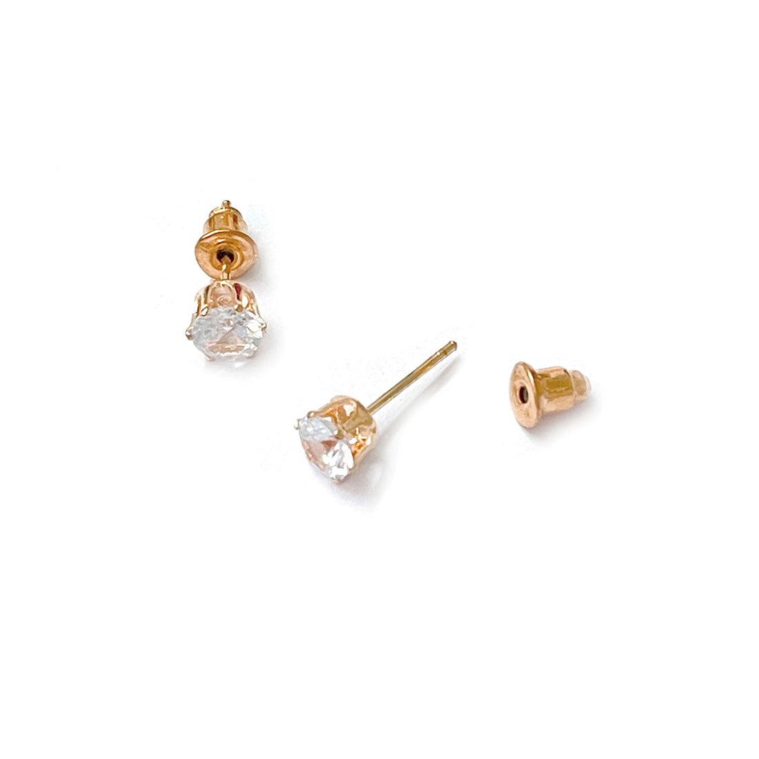 Set Of Two Gold-Toned Diamante Mini Pendant & Stud Earrings