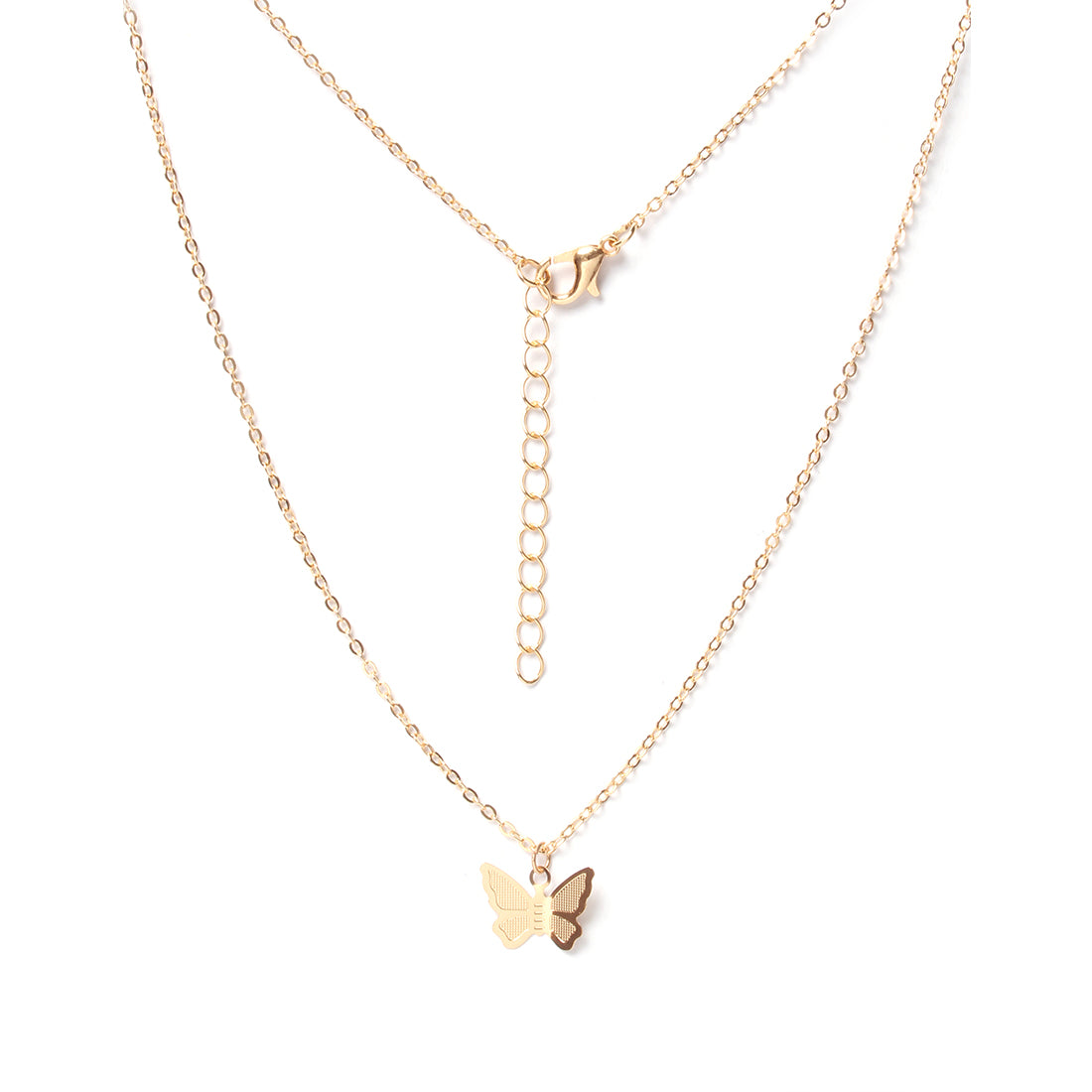 MINI BUTTERFLY PENDANT GOLD-TONED DAINTY NECKLACE
