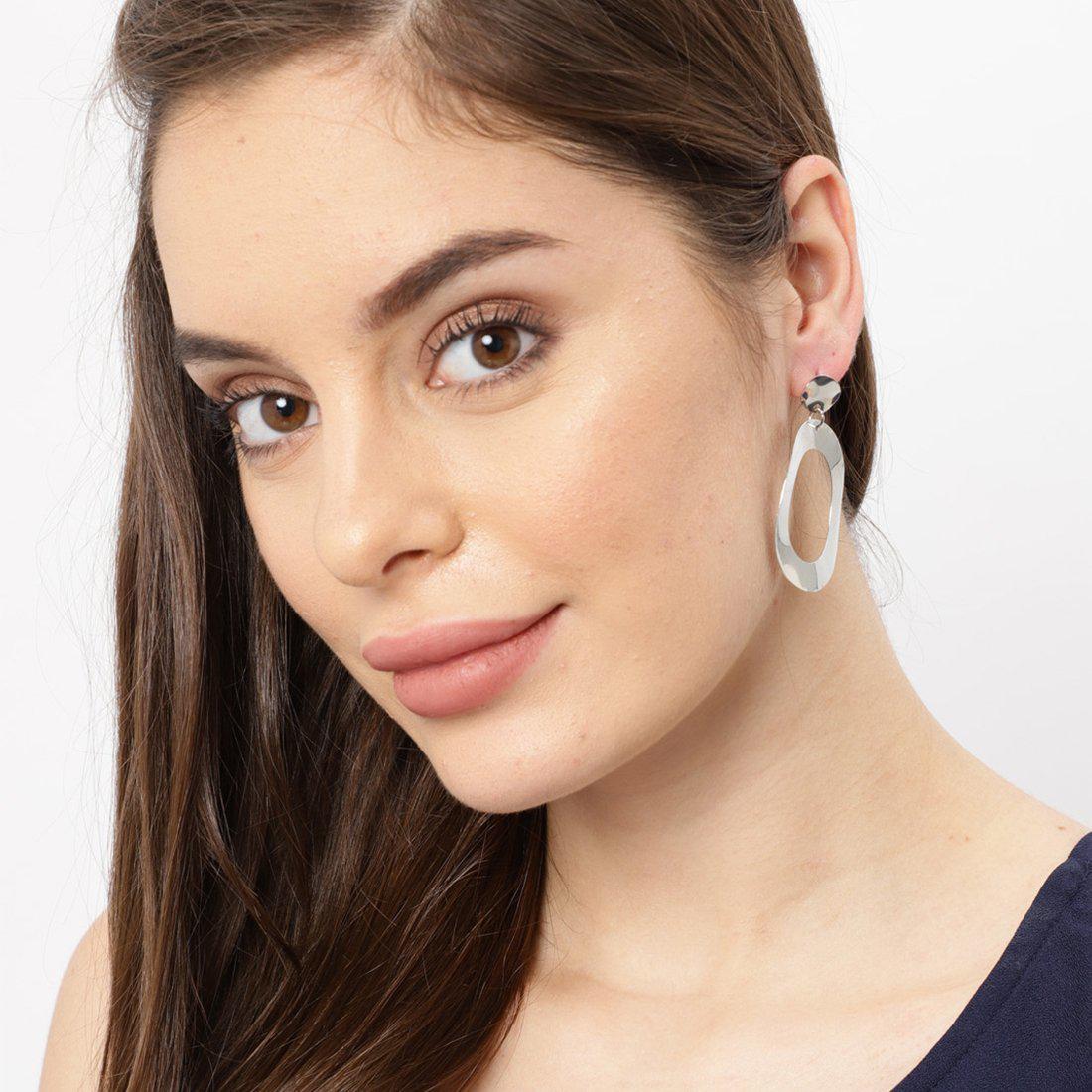 CONTEMPORARY CIRCULAR TWISTED DROP EARRINGS