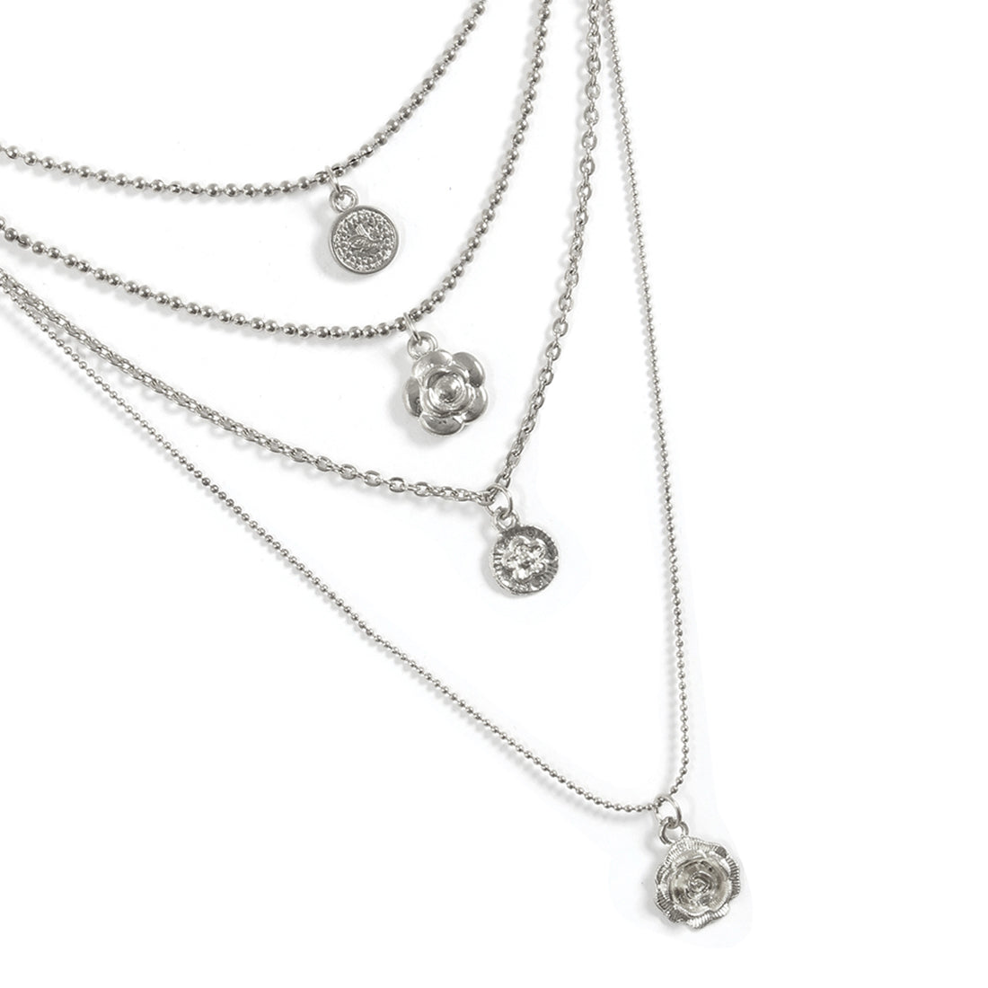 CHARM PENDANT STATEMENT LAYERED NECKLACE