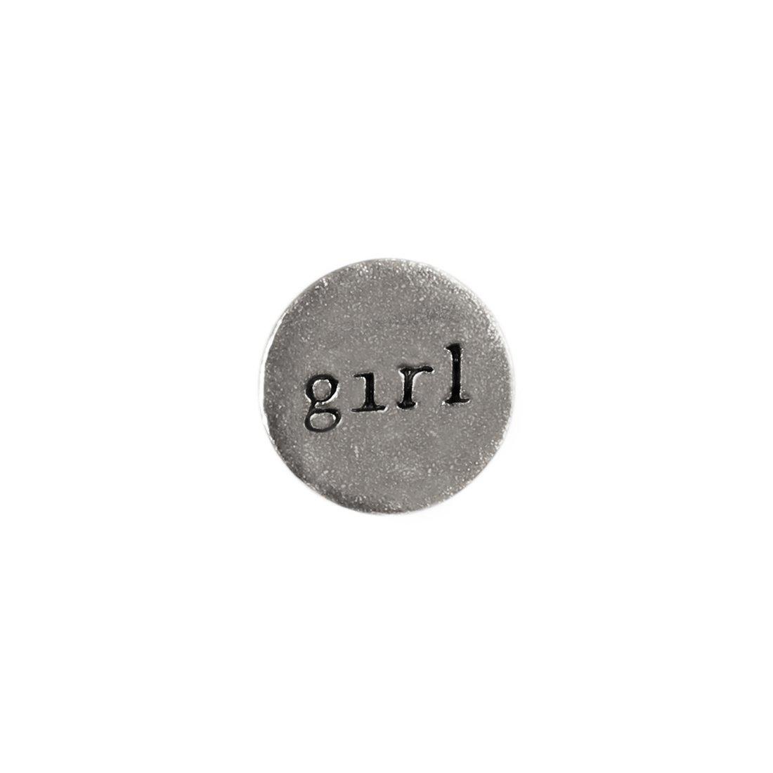 SET OF 4 GIRL POWER EMBOSSED QUOTE STUDS