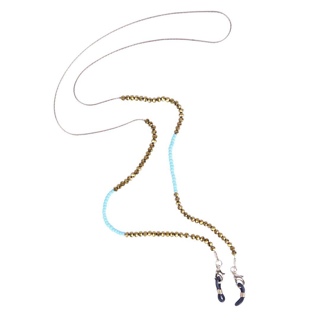 METALLIC BEADED MASK & SUNGLASS CHAIN