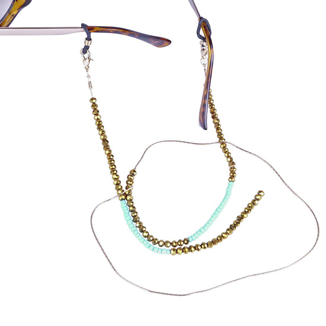 METALLIC BEADED MASK & SUNGLASS CHAIN
