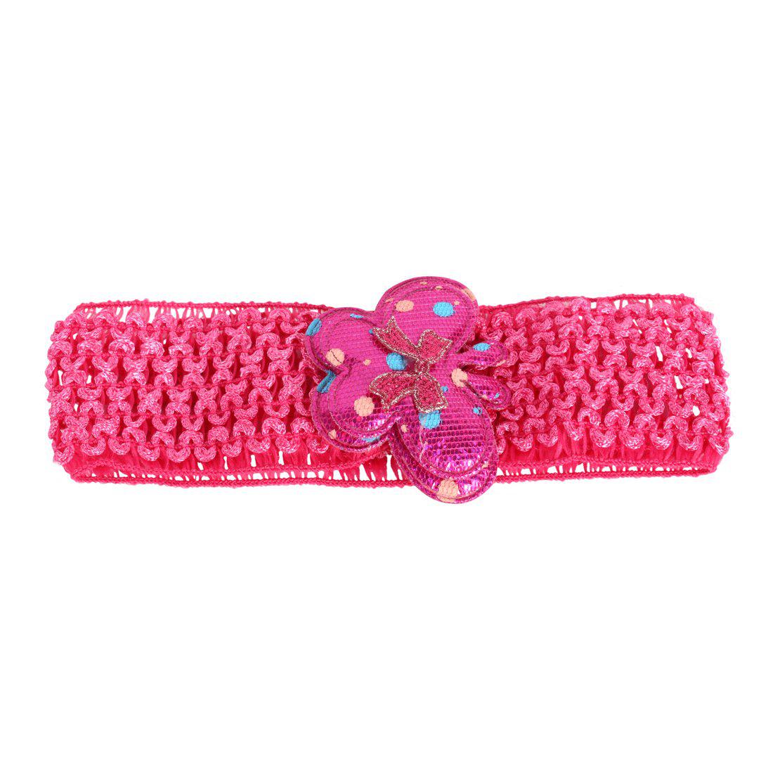 CROCHET SHIMMERY HAIR BAND WITH BUTTERFLY CHARM