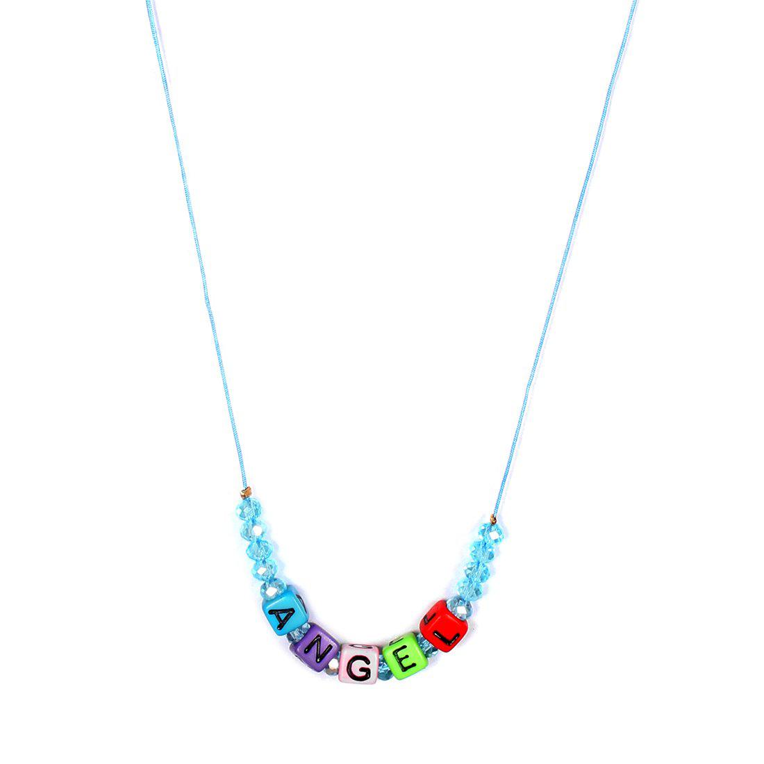 ANGEL LETTERED CHAIN PENDANT NECKLACE
