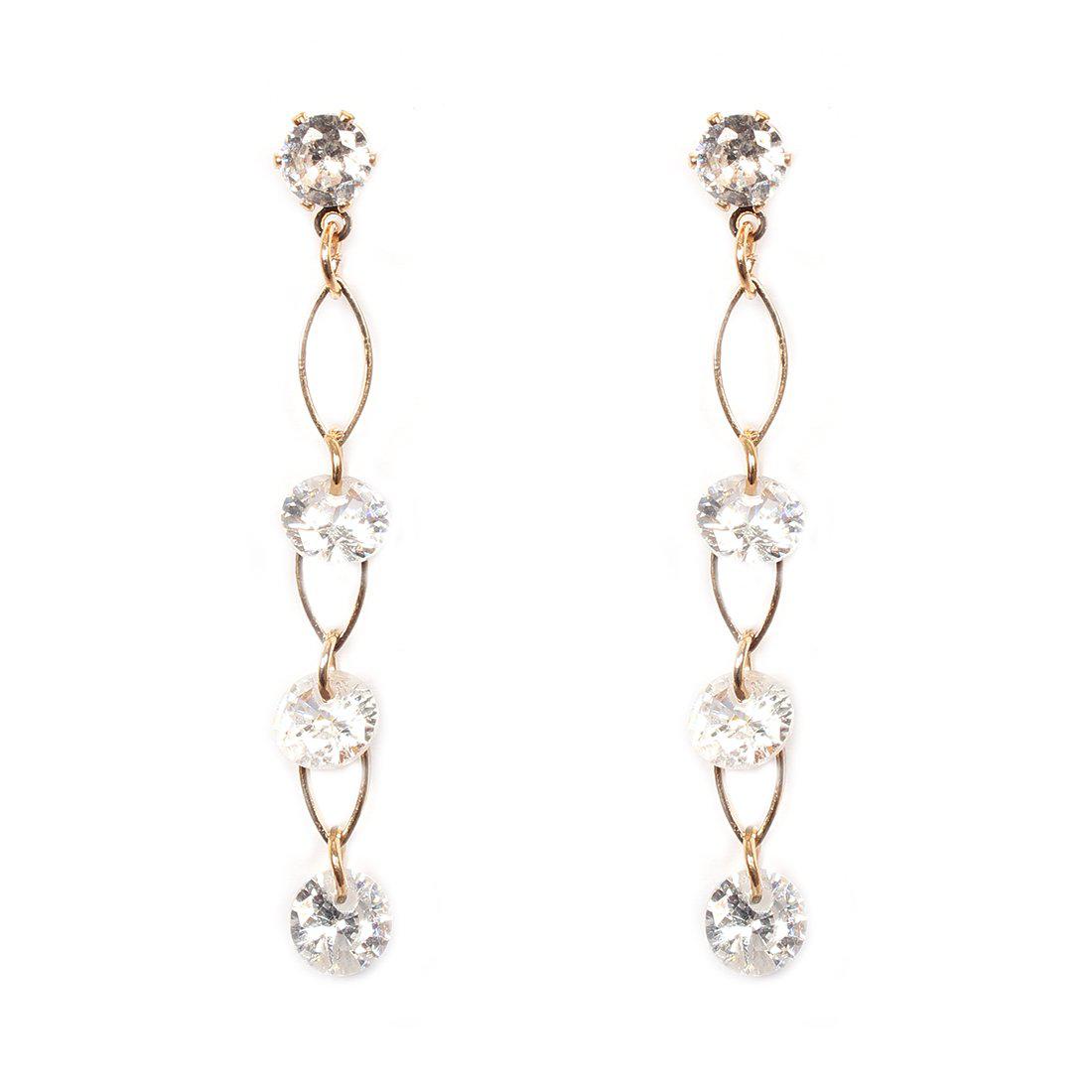 CONTEMPORARY DIAMANTÉ DROP EARRINGS